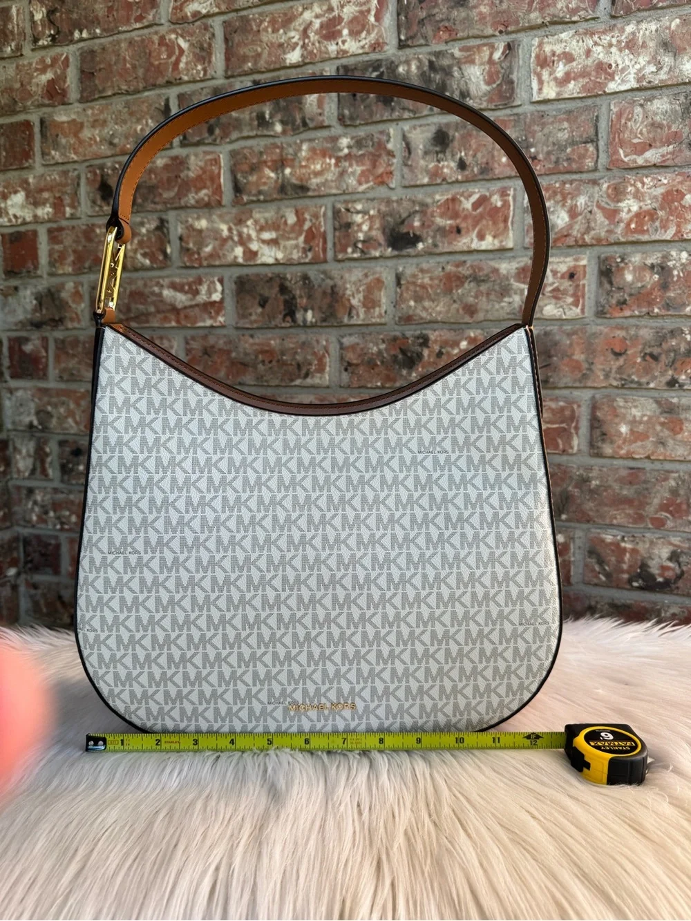 Michael Kors White Monogram Shoulder Bag